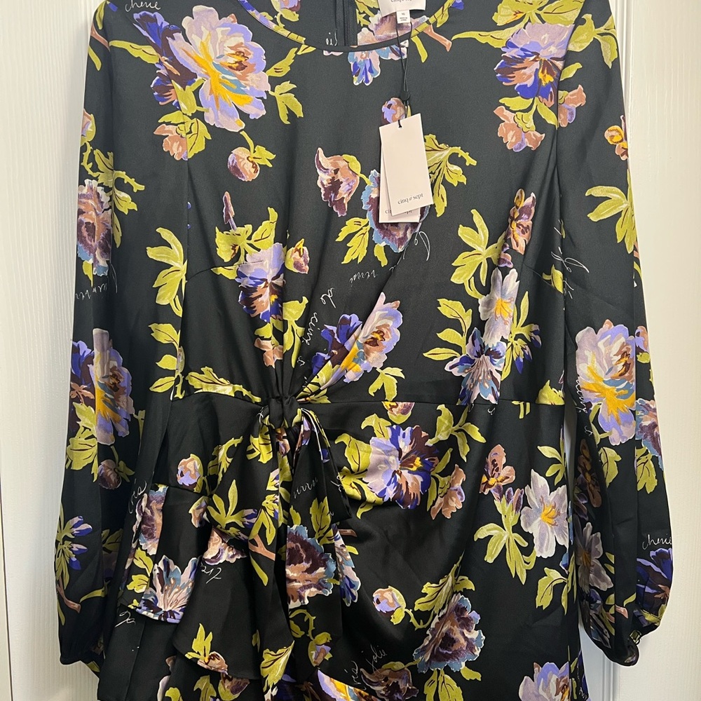 NWT | Cinq à Sept Alice Floral Twill Minidress | SZ 16 - Picture 2 of 5